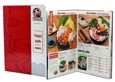 MENU bìa cứng - nhà hàng DARUMA