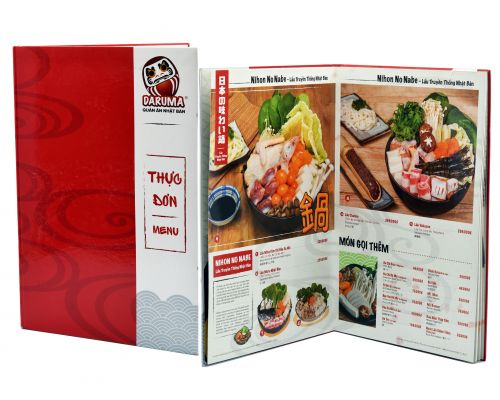 MENU bìa cứng - nhà hàng DARUMA