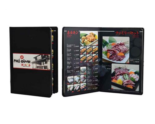 MENU BÌA CARTON - nhà hàng PHỔ ĐÌNH